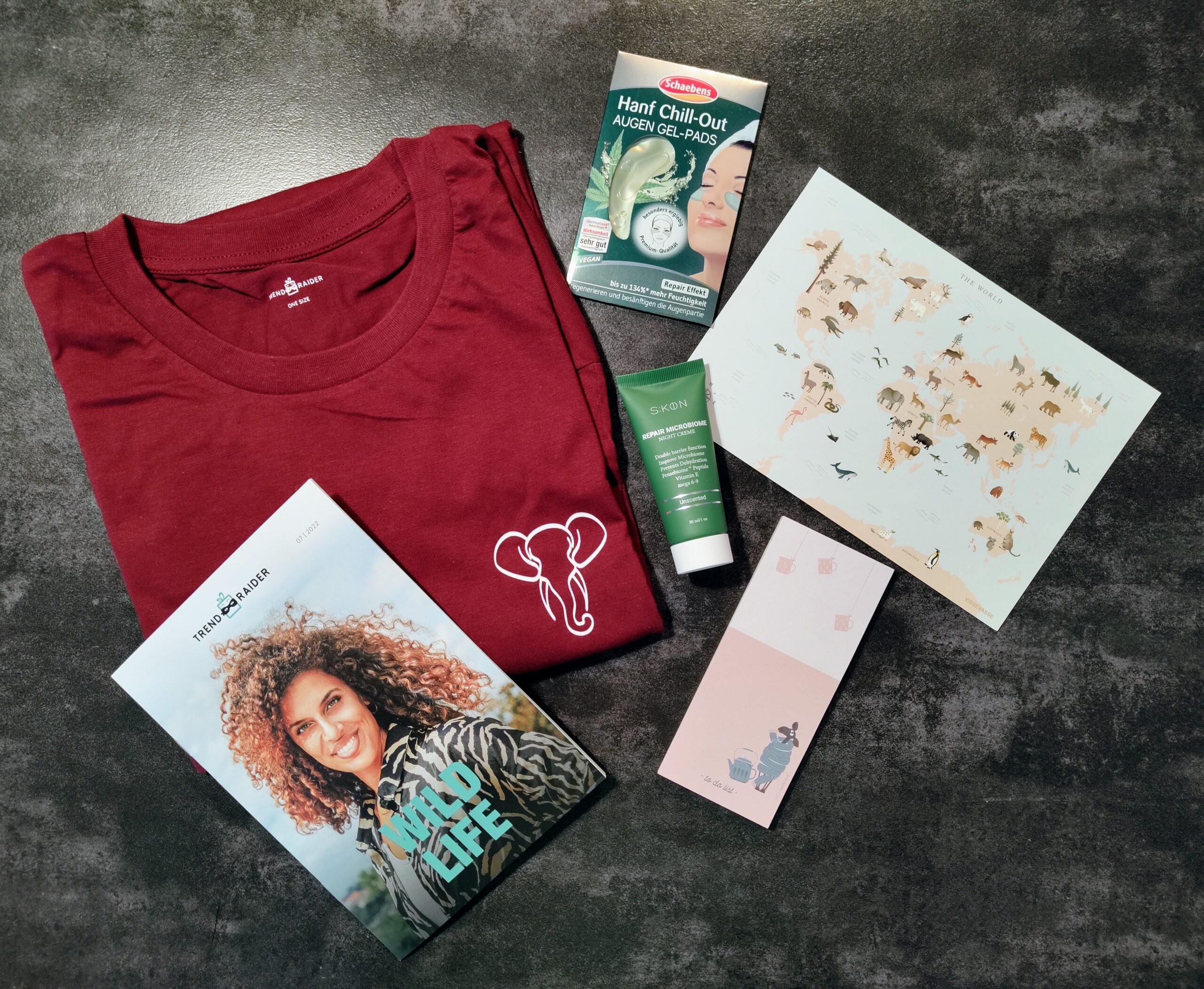 TrendBox von TrendRaider – Juli 2022 – Wild Life – Inhalt Fashion Wellness Design